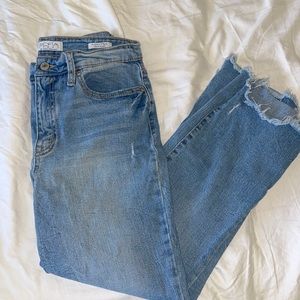 High wasted mom jeans size 6 crop flare